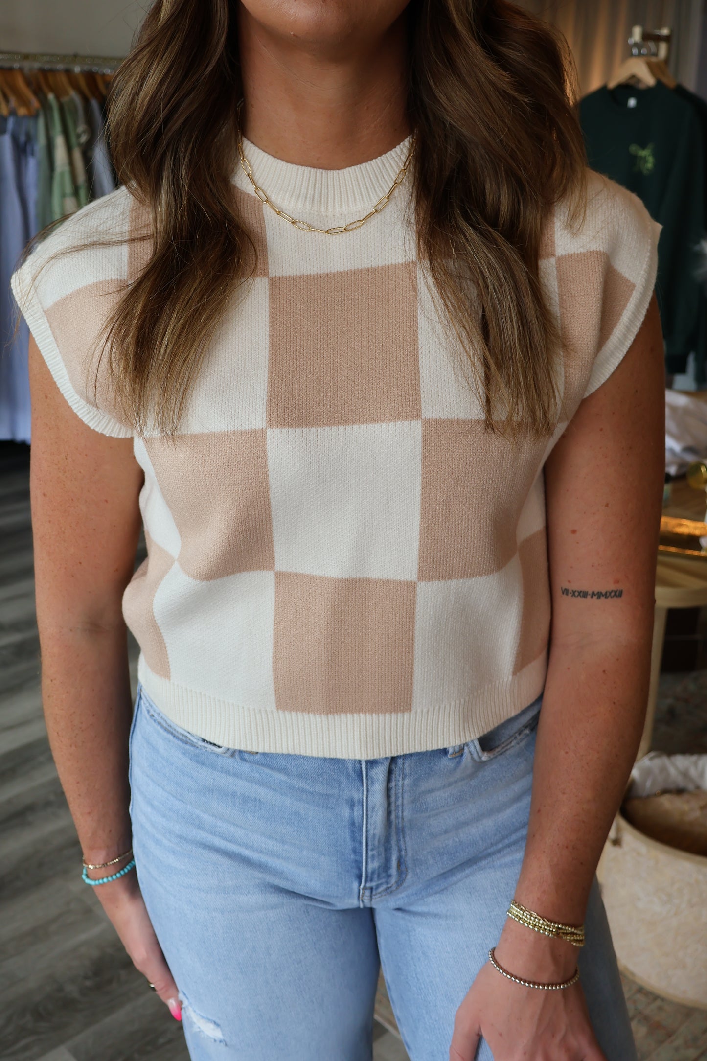 Kelsey Colorblock Sleeveless Sweater