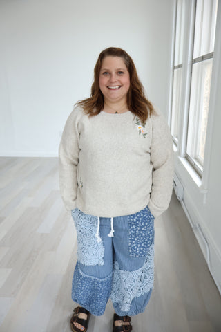Meredith Floral Embroidered Sweater