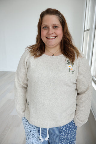 Meredith Floral Embroidered Sweater