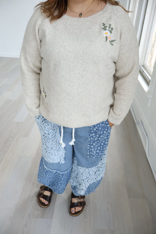 Meredith Floral Embroidered Sweater
