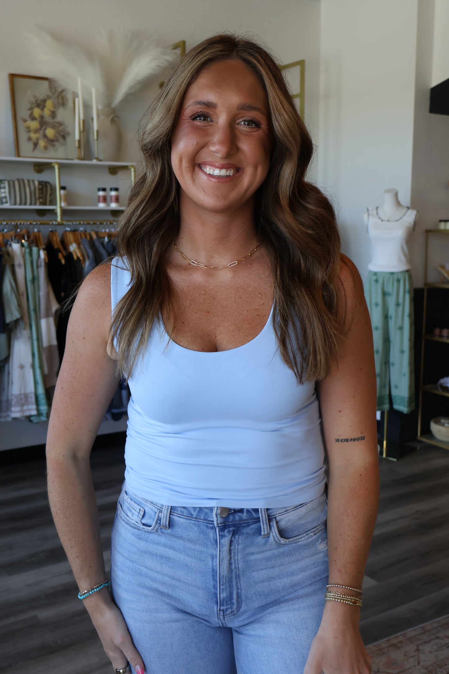 Lois Double Layered Full Length Tank