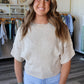 Sue Cropped Half Dolman Sleeve Sweater
