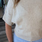 Sue Cropped Half Dolman Sleeve Sweater