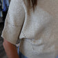 Sue Cropped Half Dolman Sleeve Sweater