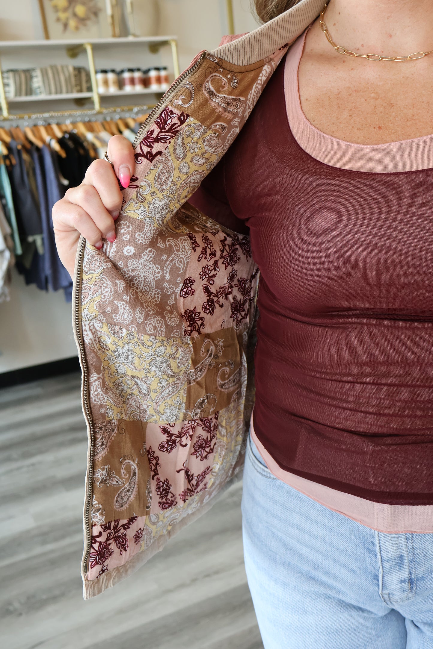 Kyler Mixed Print Vest