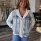 Clark Denim Contrast Hoodie Jacket