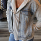 Clark Denim Contrast Hoodie Jacket