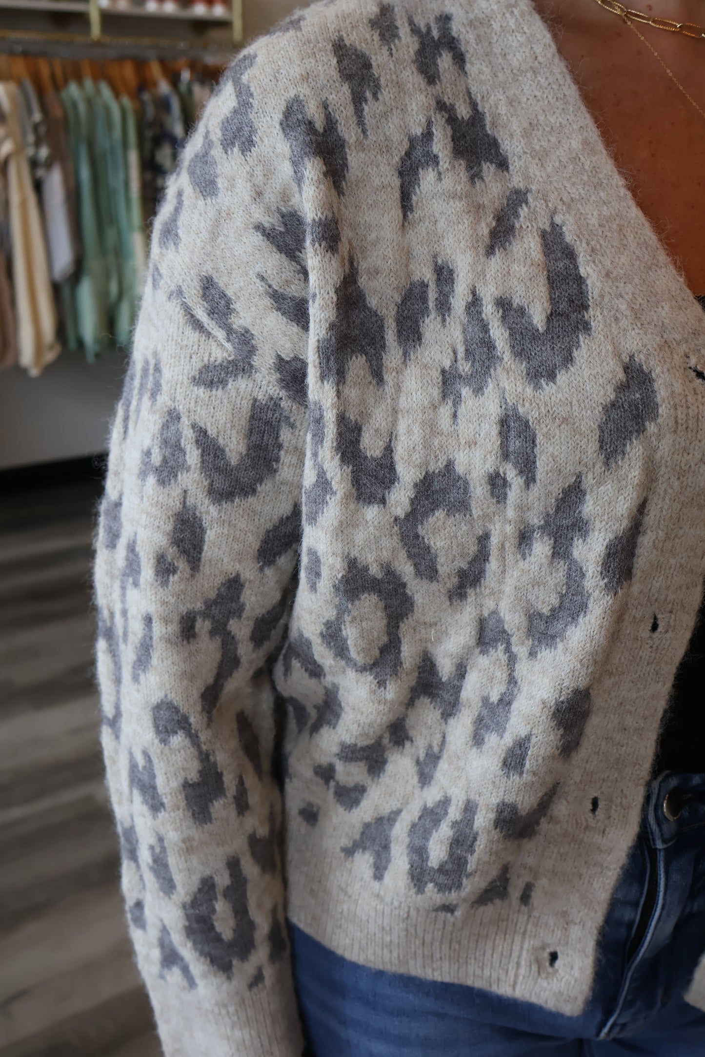 Stacey Leopard Cardigan