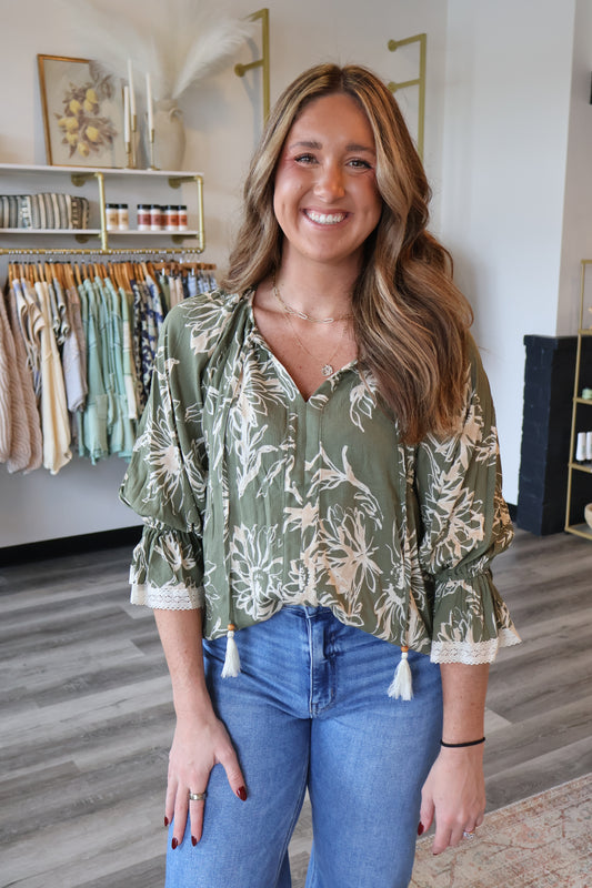 Briana Floral Printed Blouse