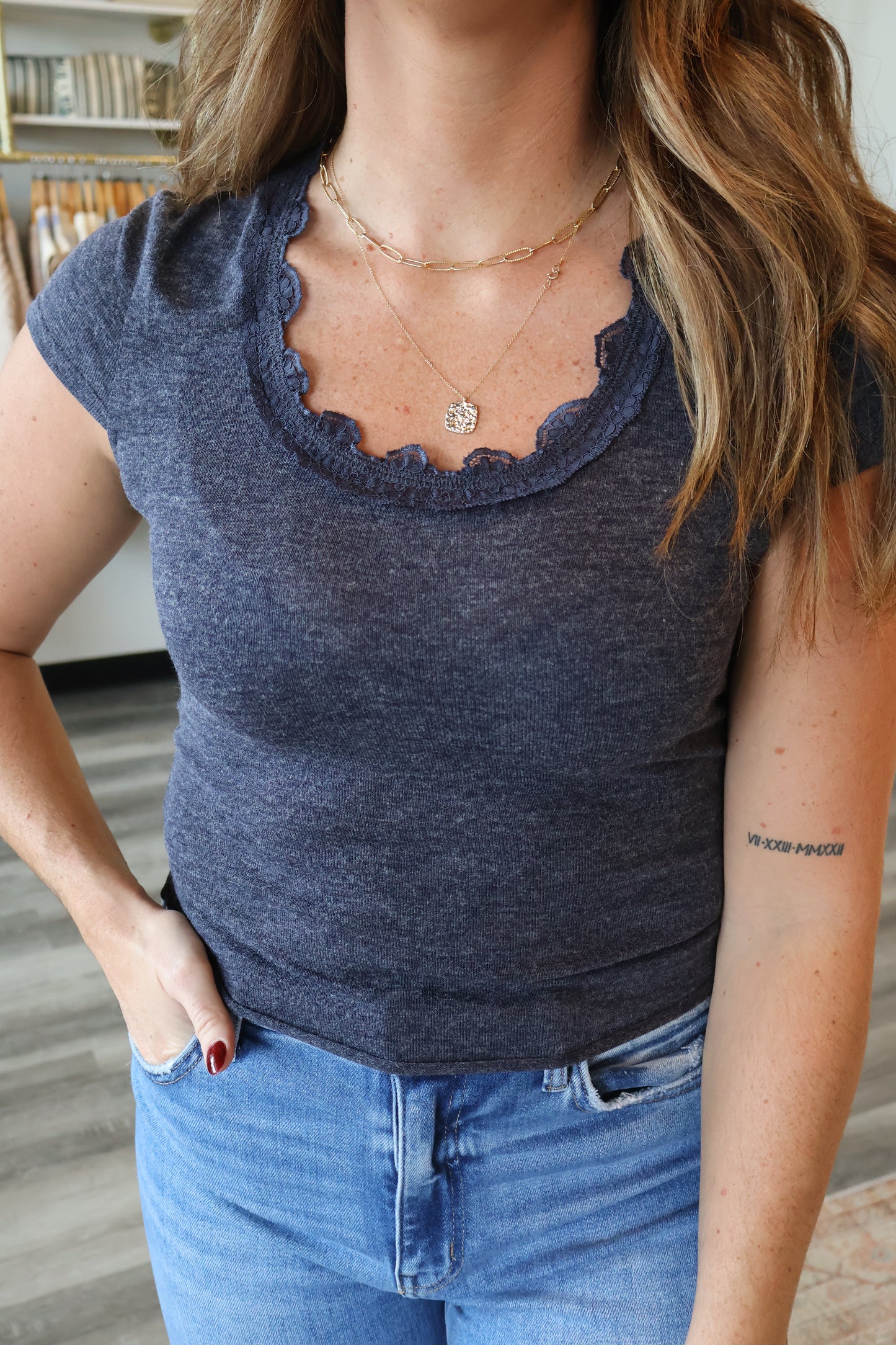 Aubrey Lace Tee