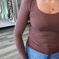 Bails Long Sleeve Scoop Neck Top
