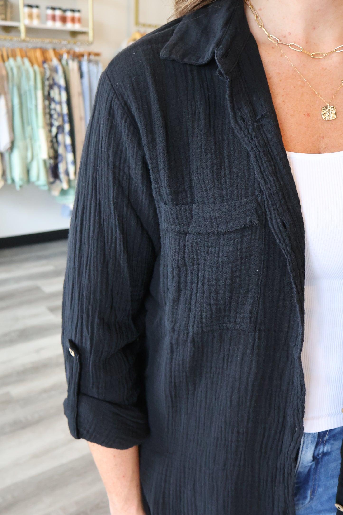 Ocean Washed Button Up