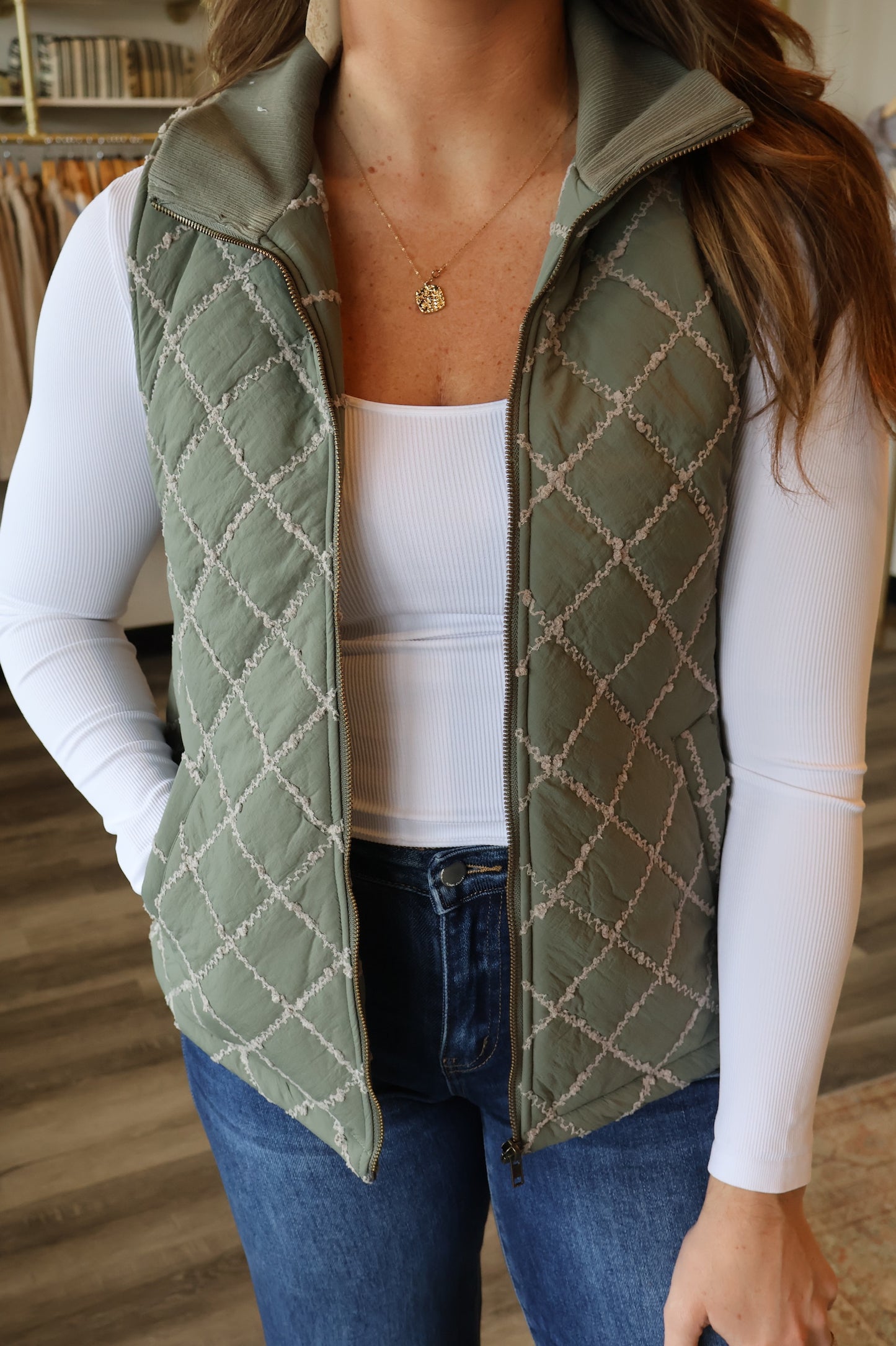 Wren Stitch Detail Vest