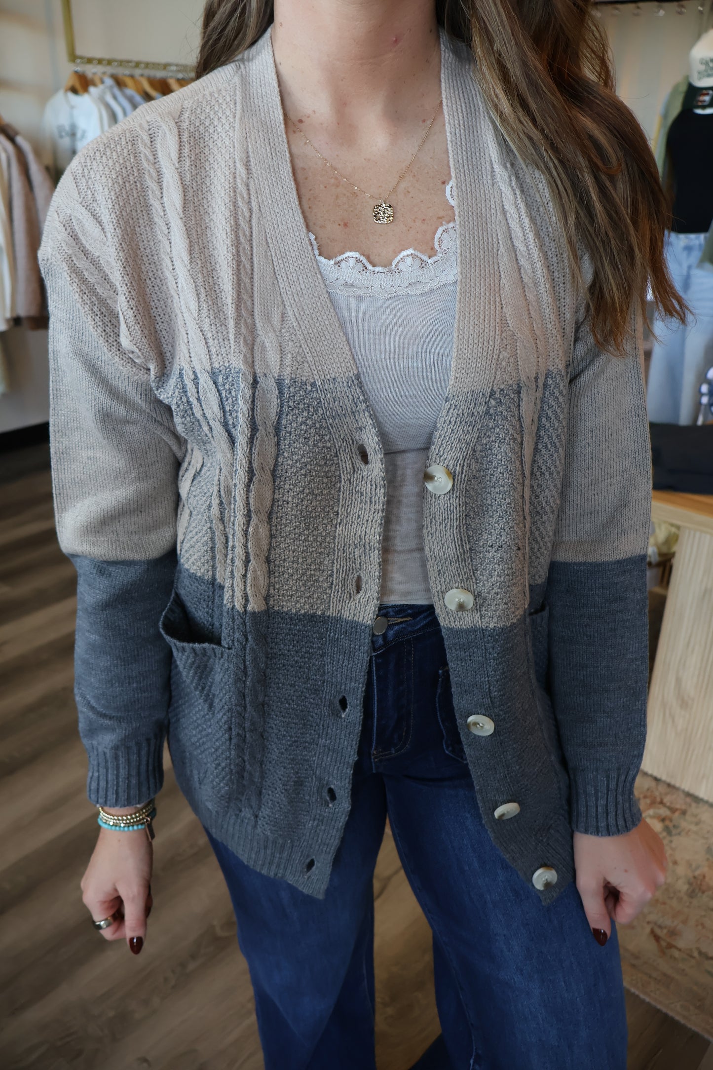 Bethy Colorblock Cardigan