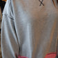 Candy Contrast & Reverse Stitch Details Sweatshirts