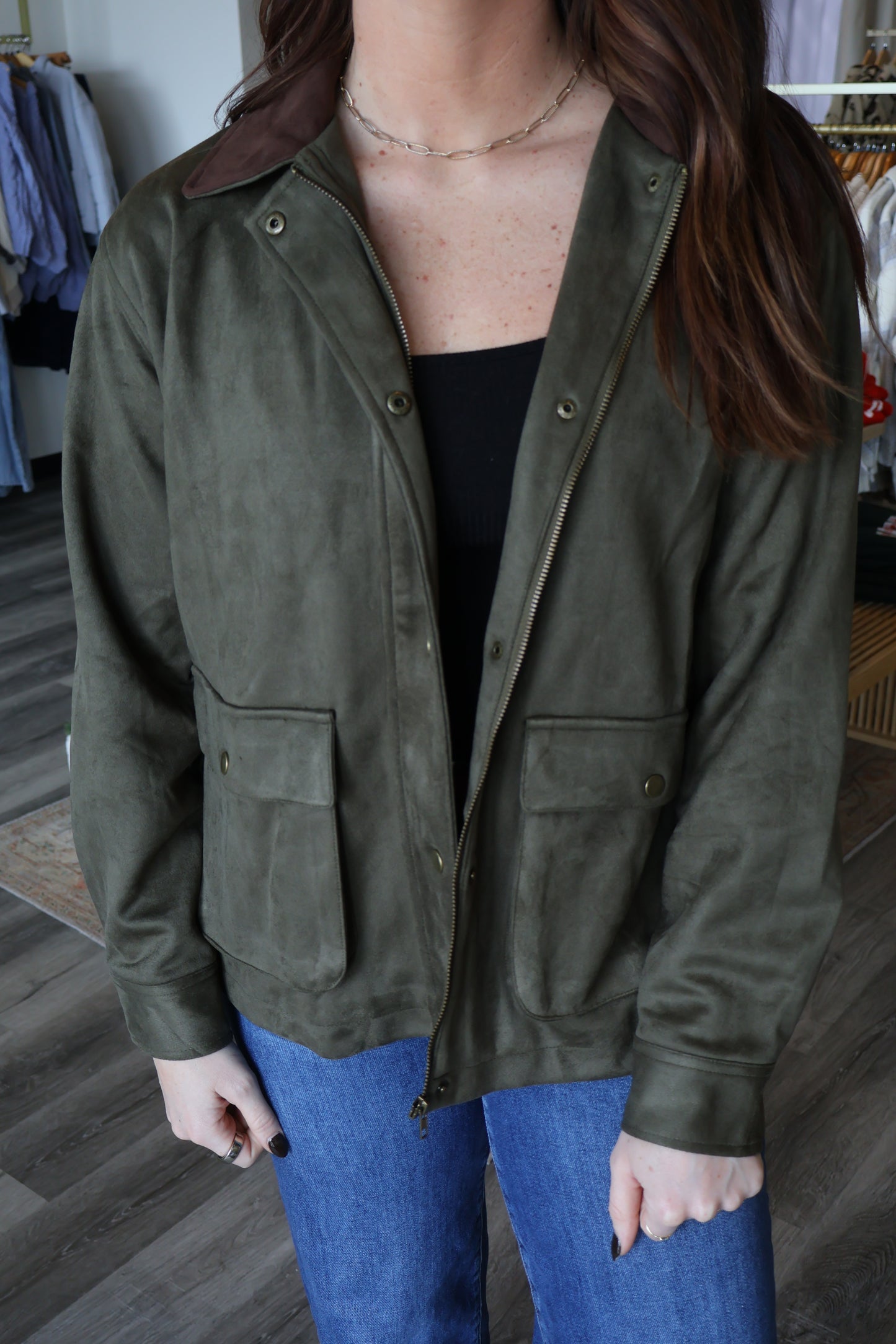 Lisa Faux Suede Jacket