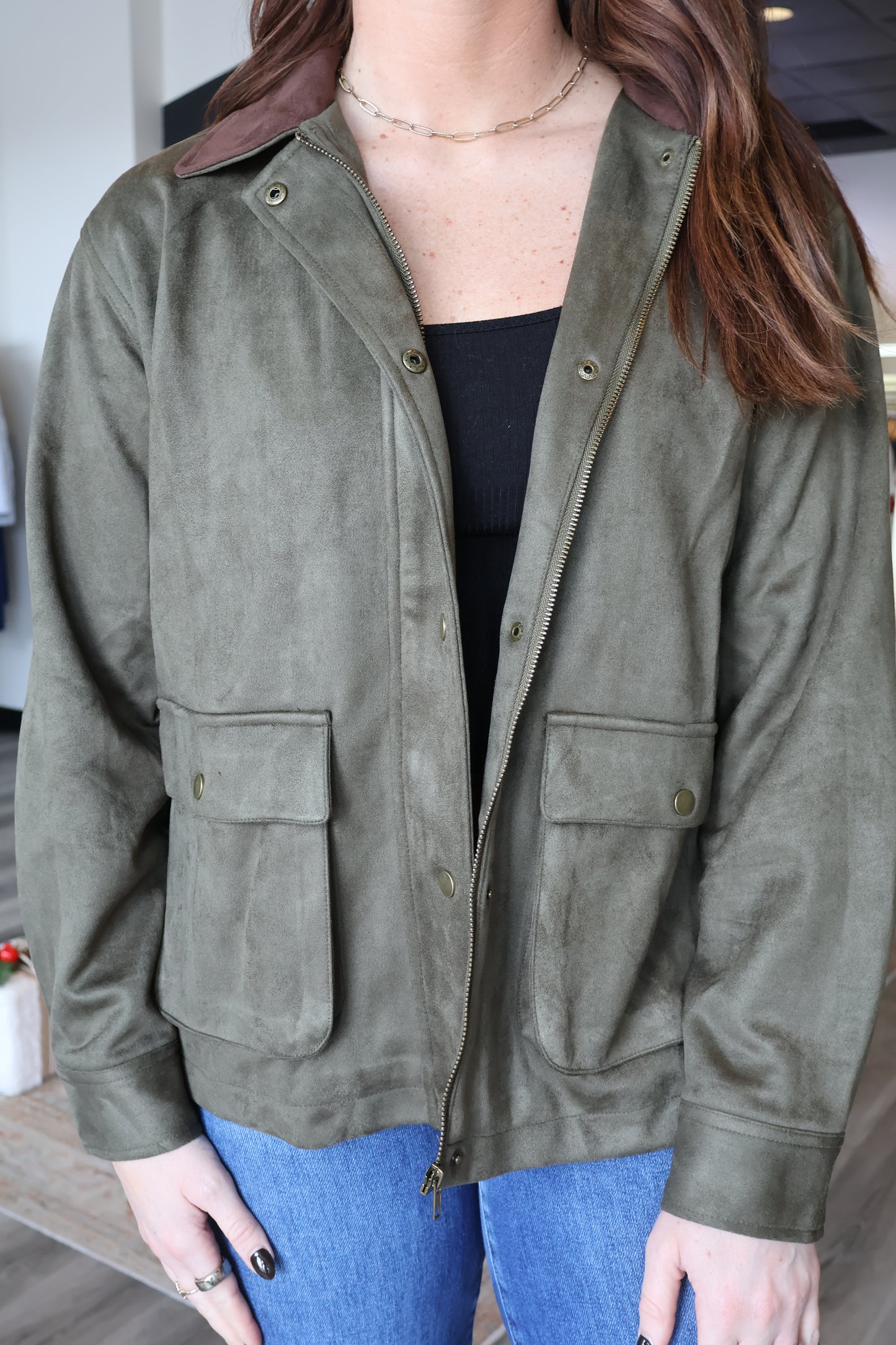 Lisa Faux Suede Jacket