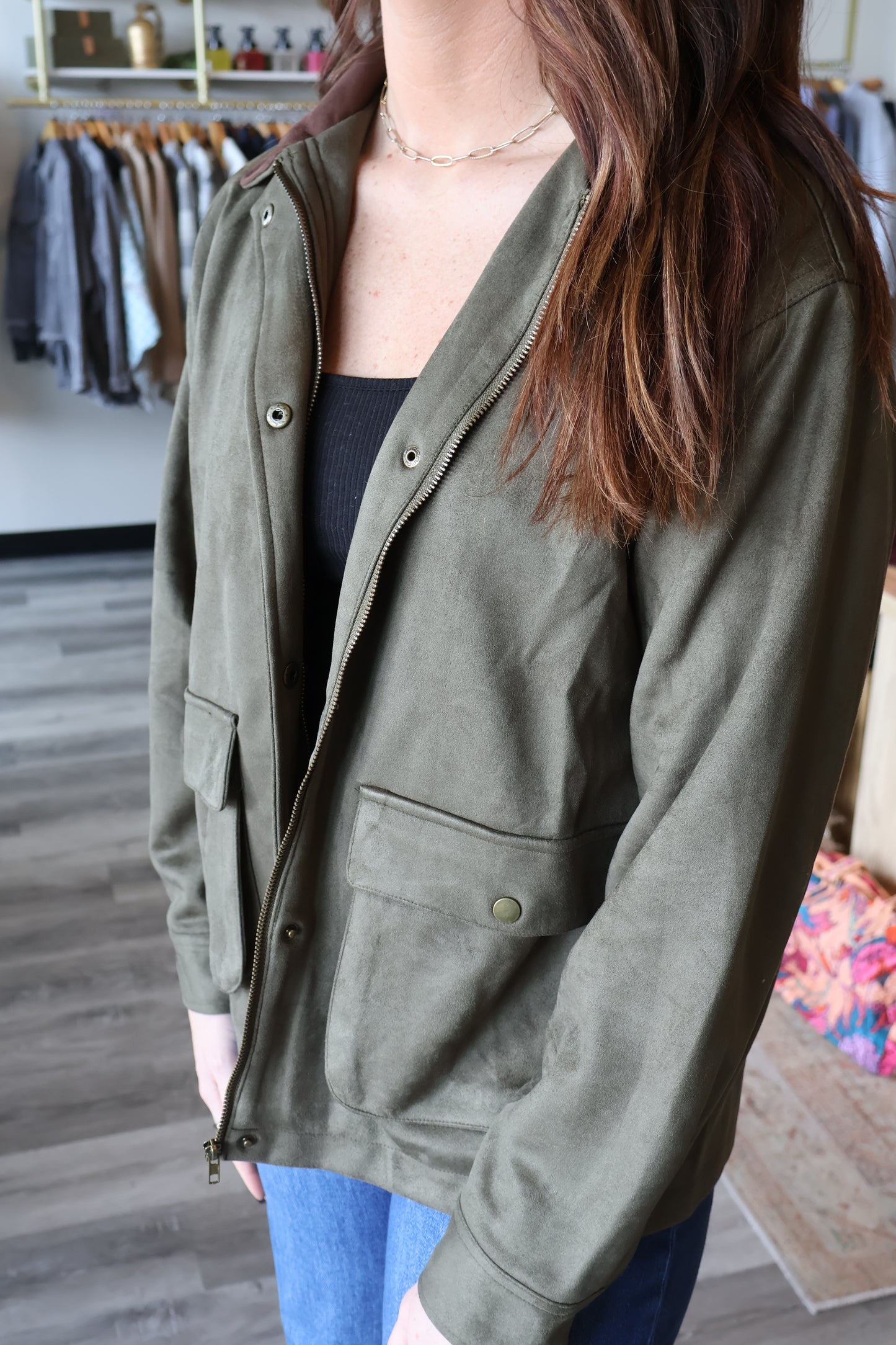 Lisa Faux Suede Jacket