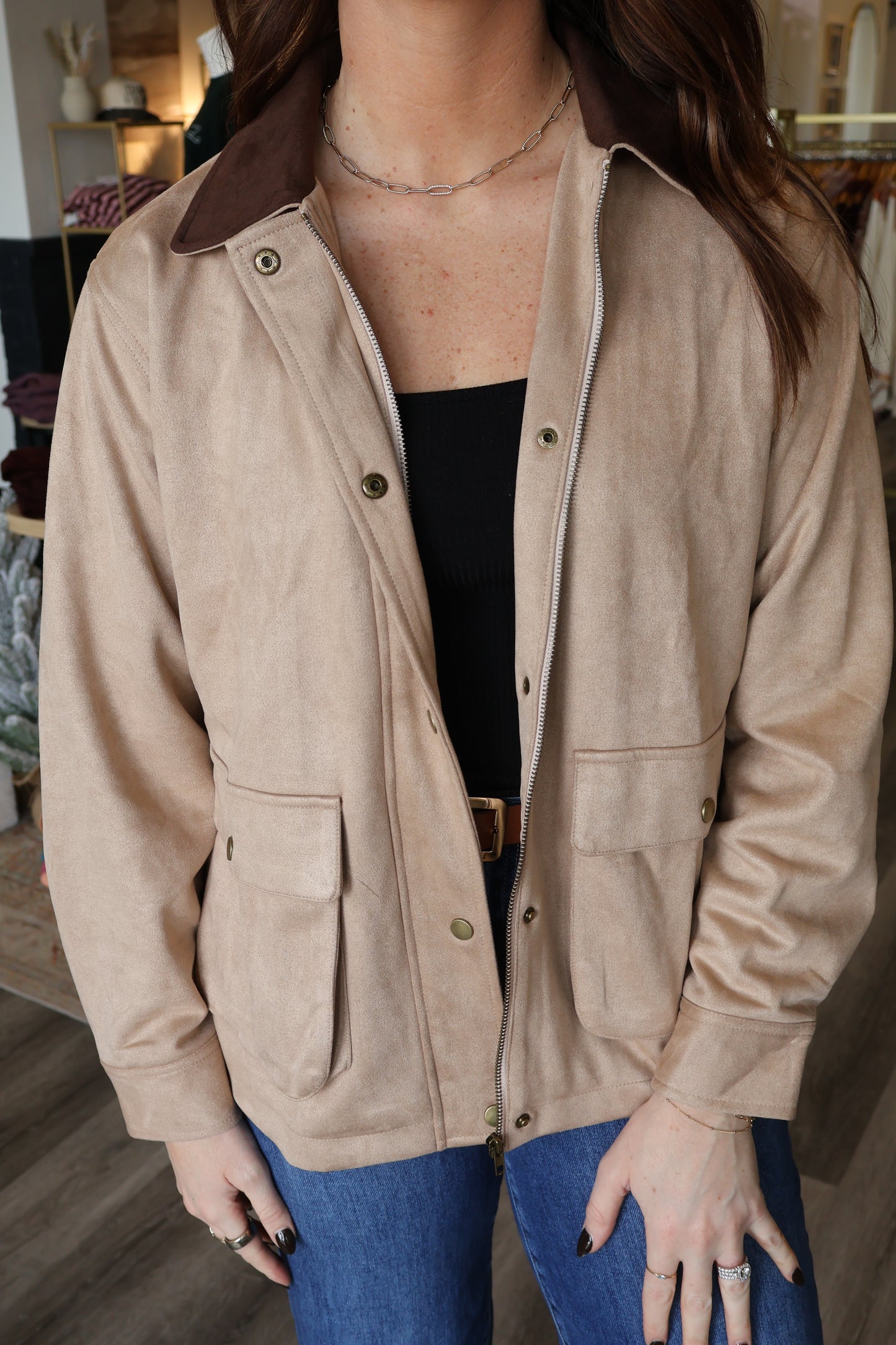 Lisa Faux Suede Jacket