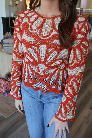 Jody Floral Crochet Top