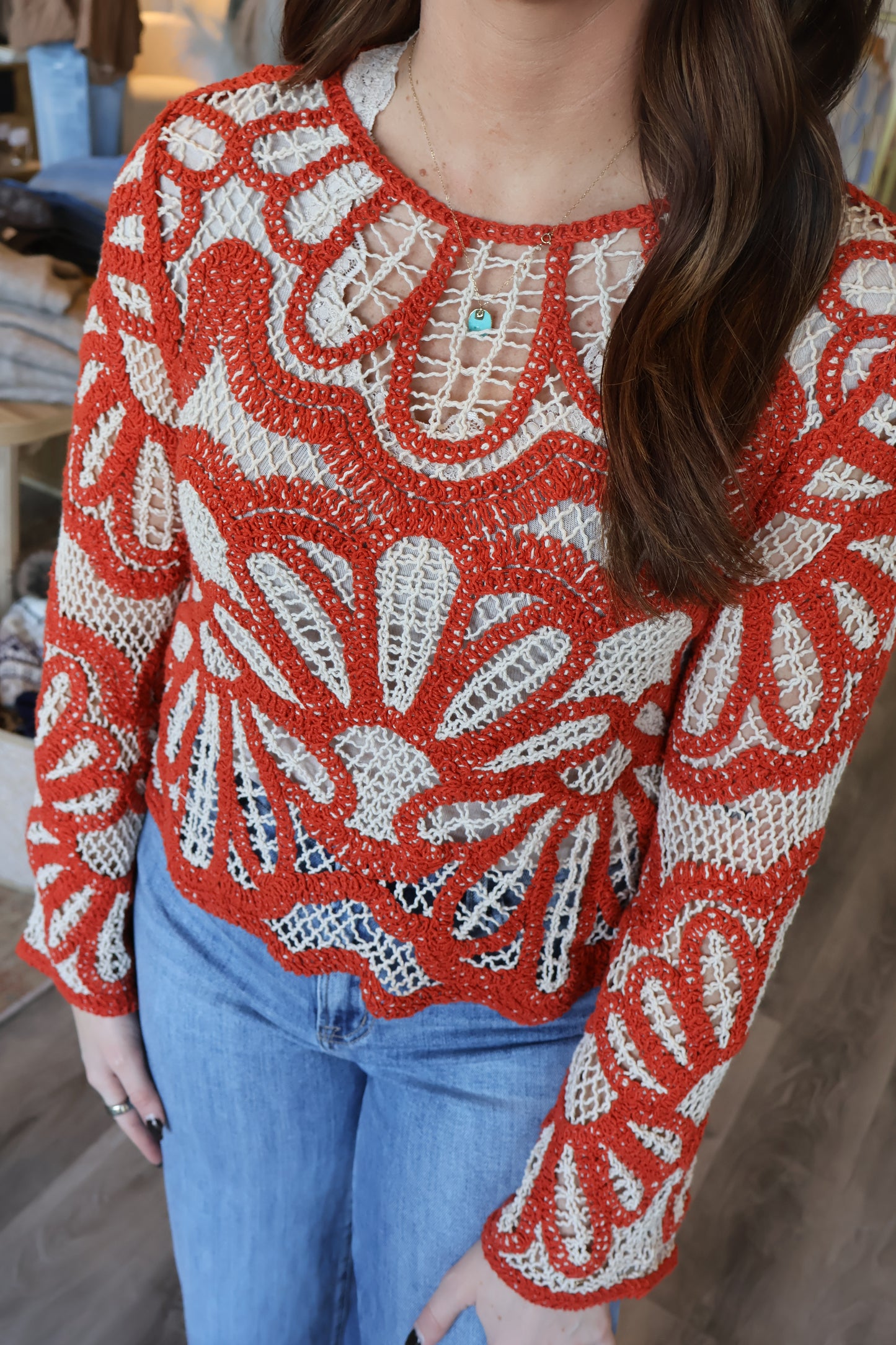Jody Floral Crochet Top