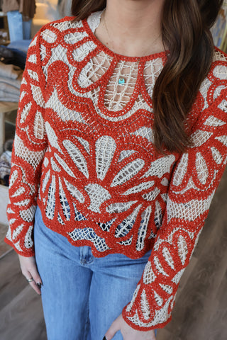 Jody Floral Crochet Top