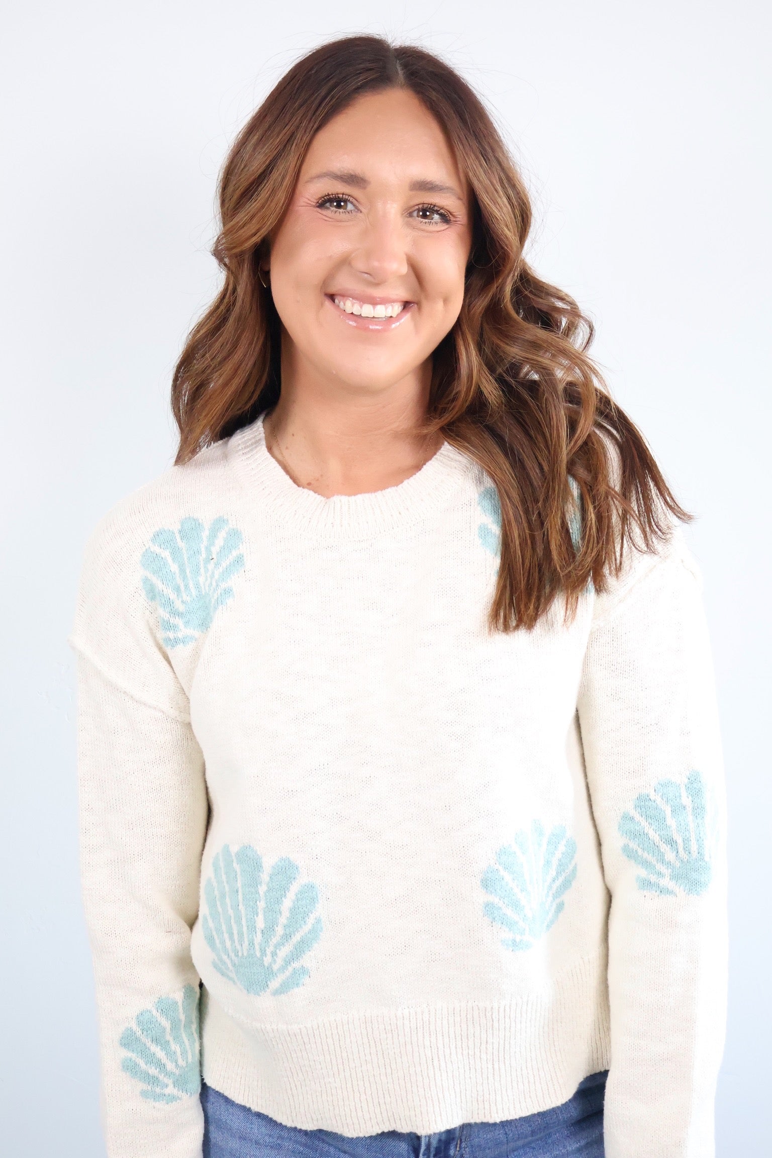 Cove Seashell Crewneck Sweater