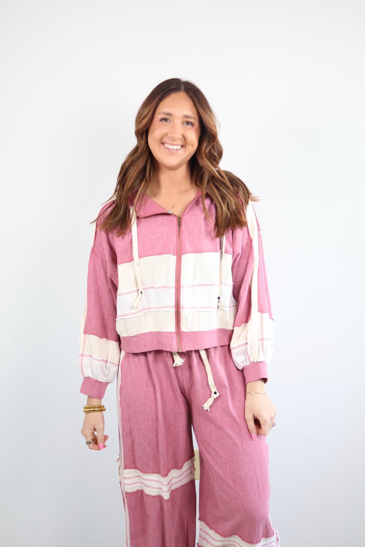 Talia Balloon Sleeve Zip Up