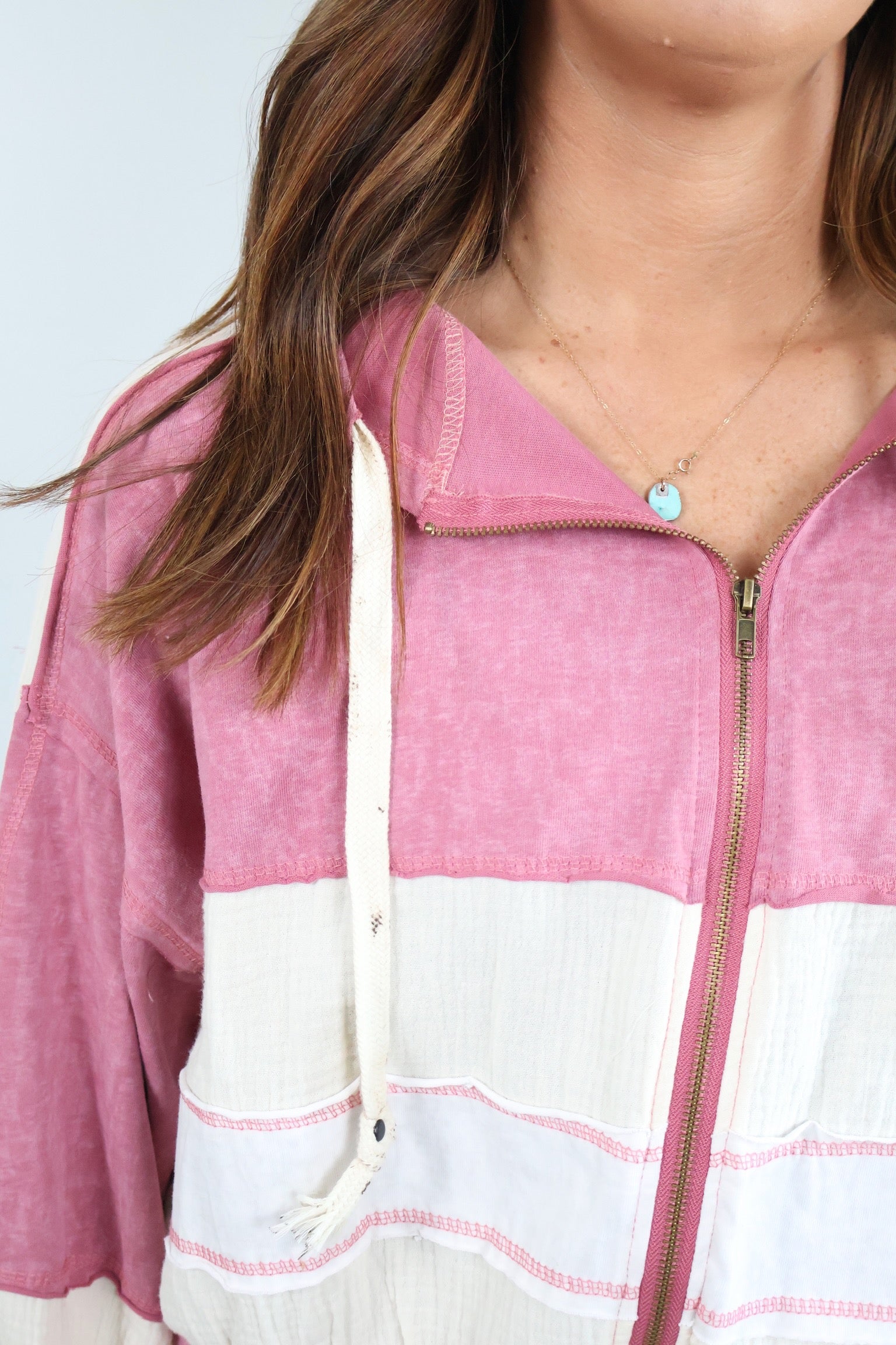 Talia Balloon Sleeve Zip Up