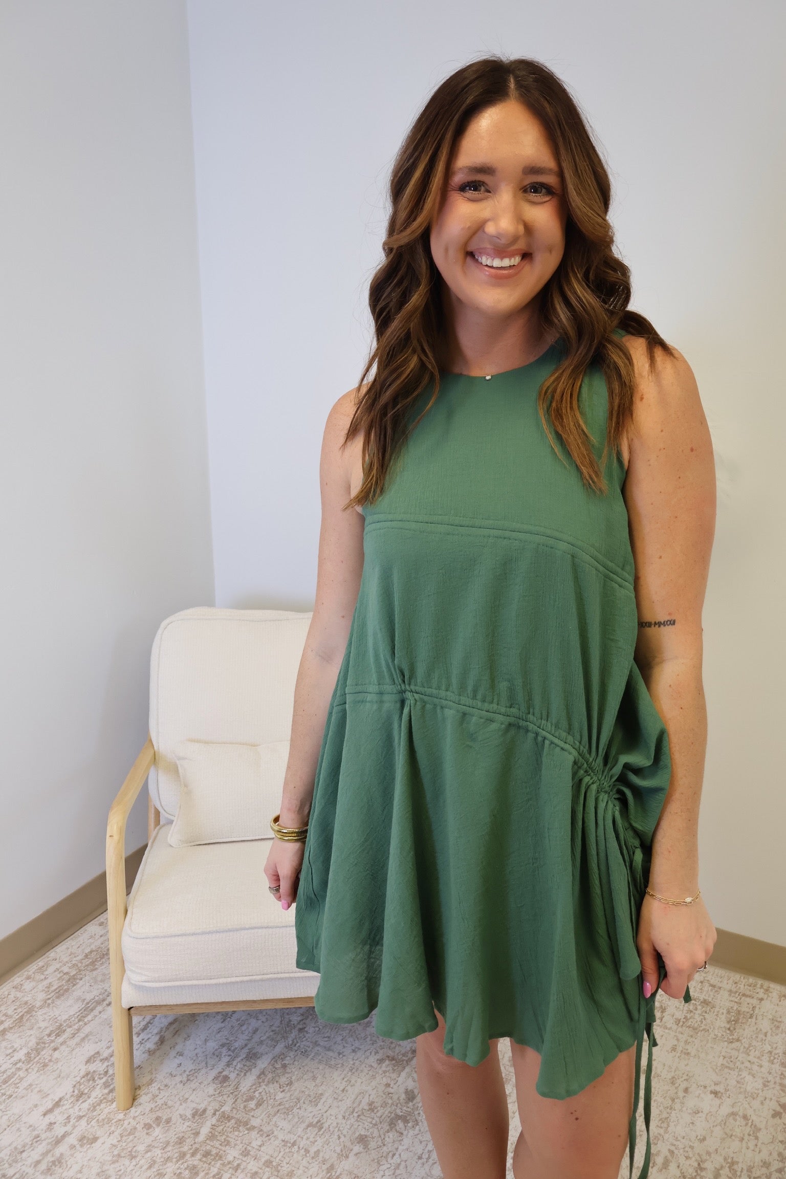 Sue Tie Detail Mini Dress