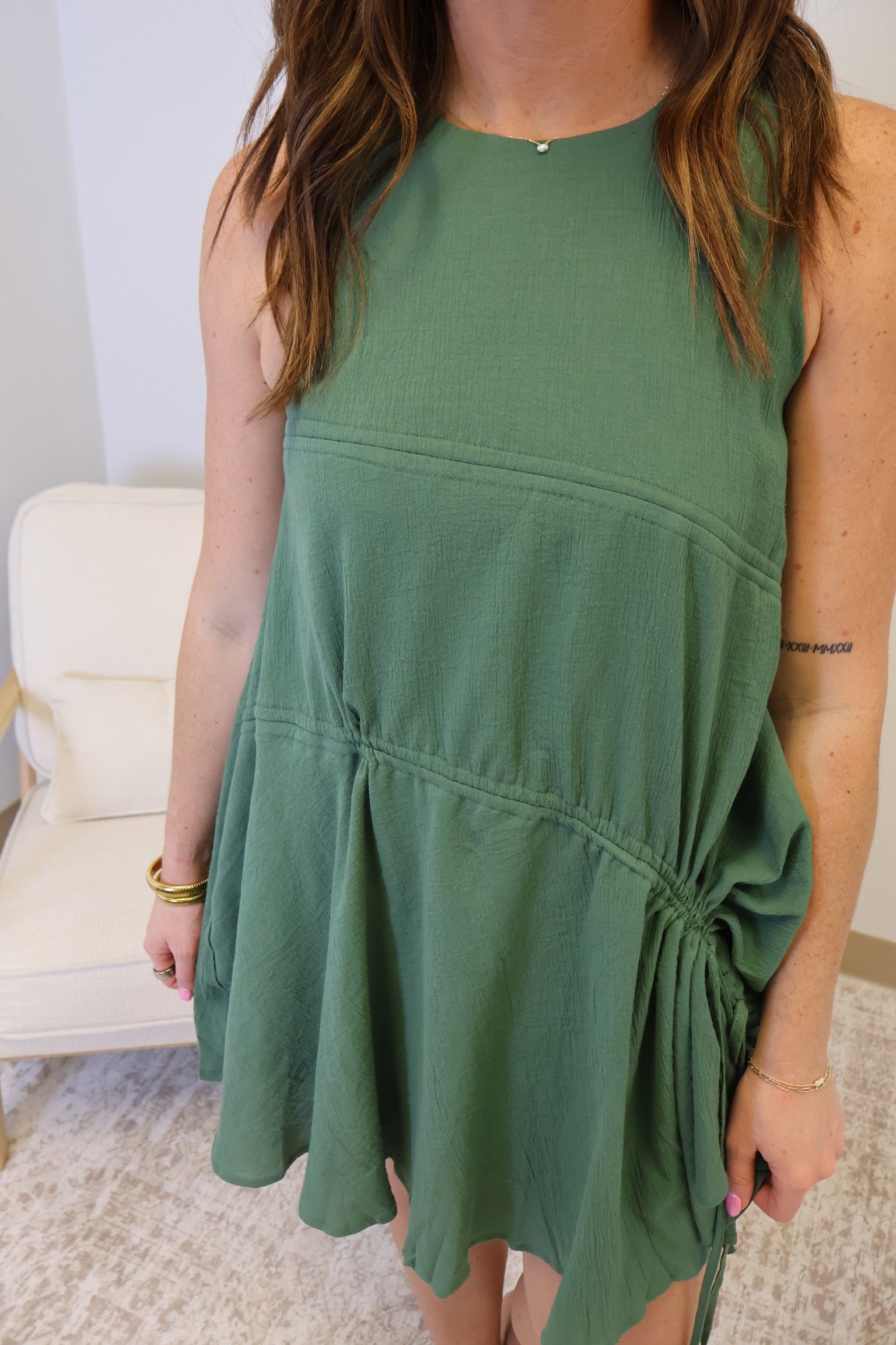 Sue Tie Detail Mini Dress