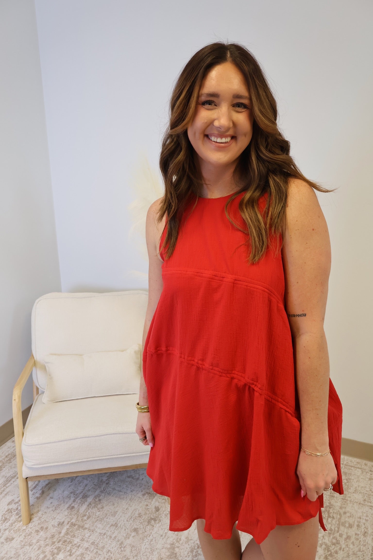 Sue Tie Detail Mini Dress