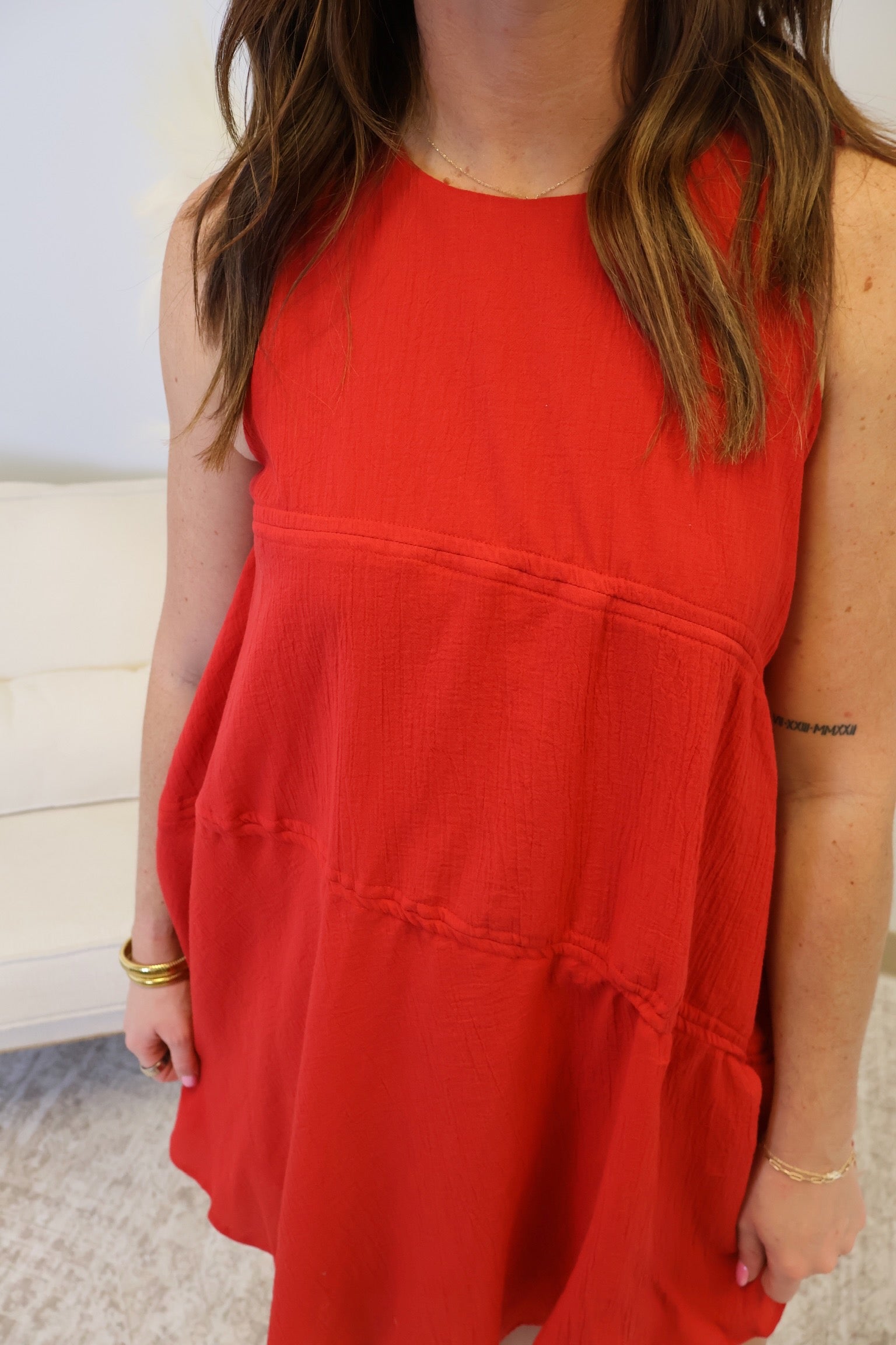 Sue Tie Detail Mini Dress