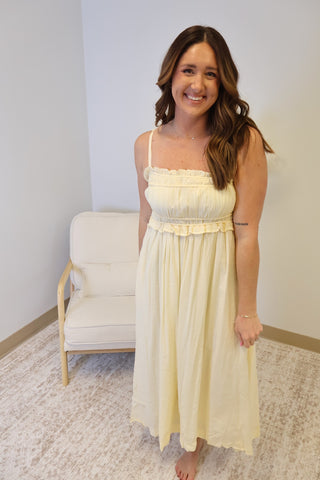 Layla Ruffle Midi Dress