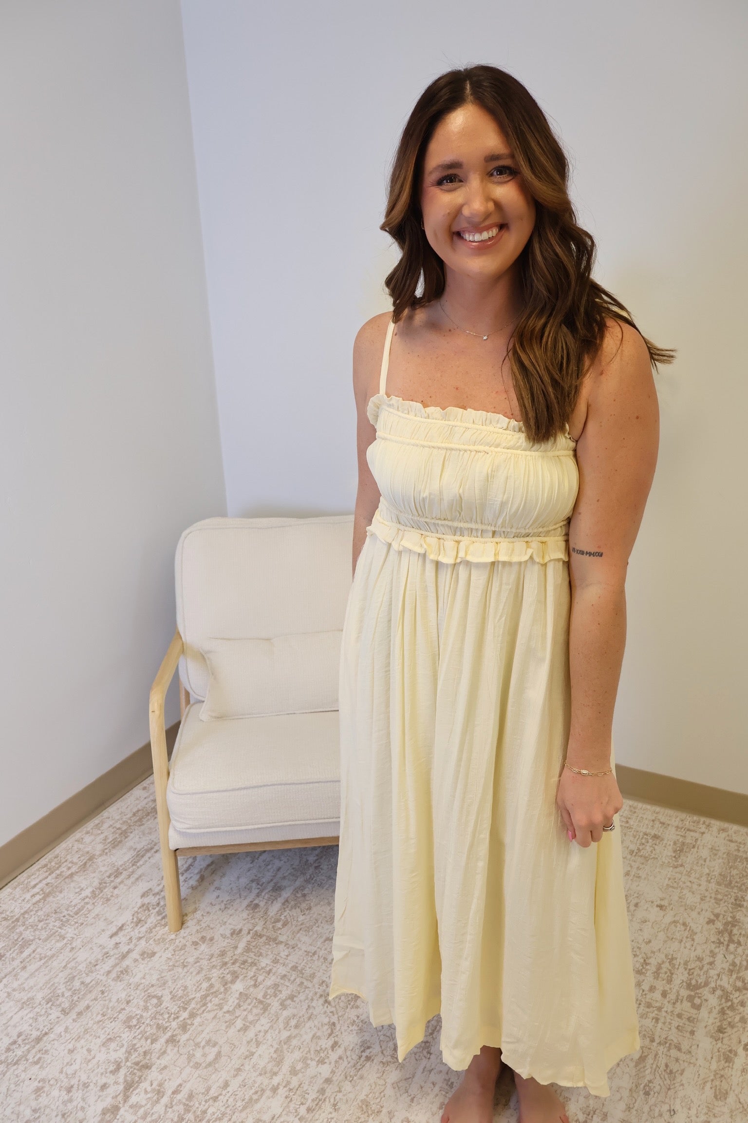 Layla Ruffle Midi Dress