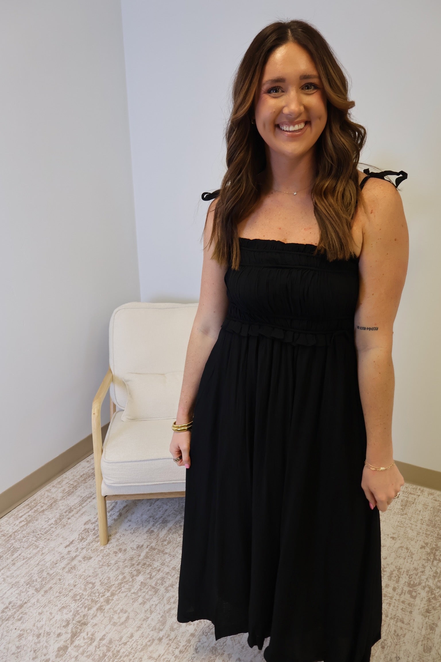 Layla Ruffle Midi Dress