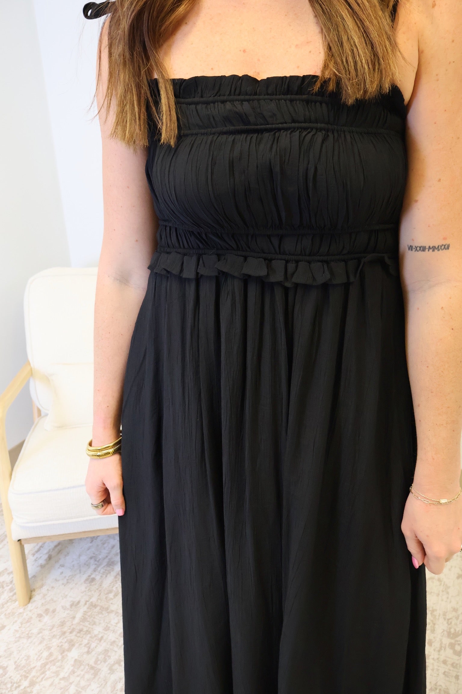 Layla Ruffle Midi Dress