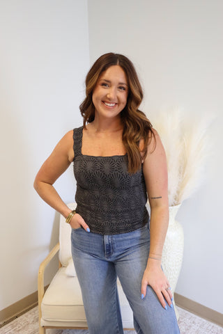 Nora Lace Textured Square Top