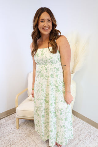 Jenna Watercolor Midi Dress