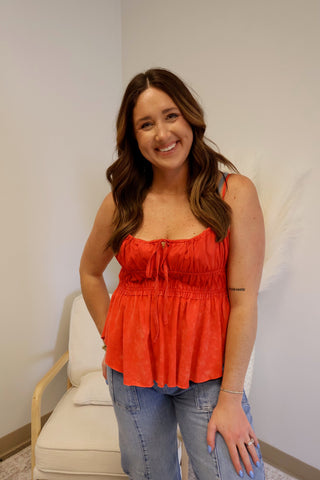 Ruby Tied Ribbon Tank