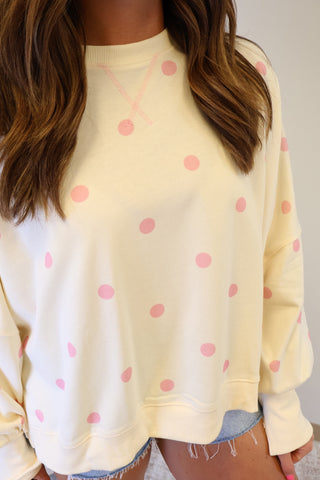 Olivia Polka Dot Crewneck