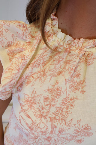 Lilith Ruffle Mock Neck Top