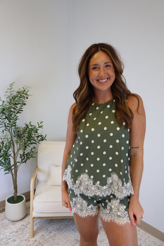 Celina Polka Dot Sleeveless Top