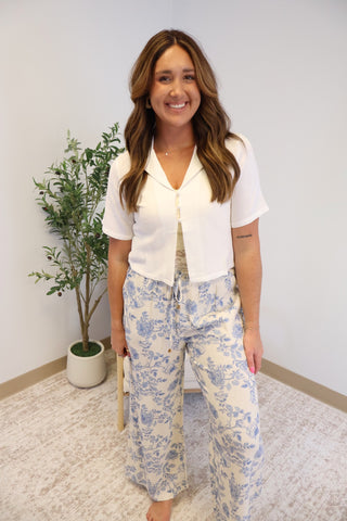 Jessi Floral Tie Waist Pants