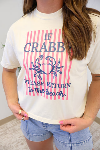 Crabby Comfort Colors Cropped Tee