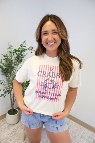 Crabby Comfort Colors Cropped Tee
