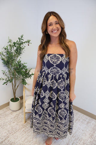 Millie Strapless Midi Dress