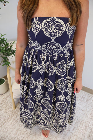 Millie Strapless Midi Dress