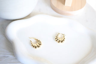 Puffy Croissant Hoops Earrings