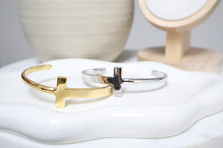 Platinum Cross Bangle